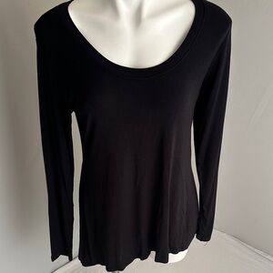 Chelsea and Theodore black drapey top